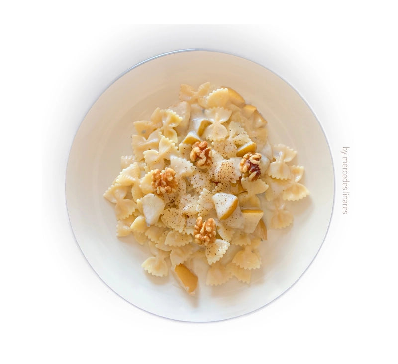 Pasta con peras y queso Gorgonzola