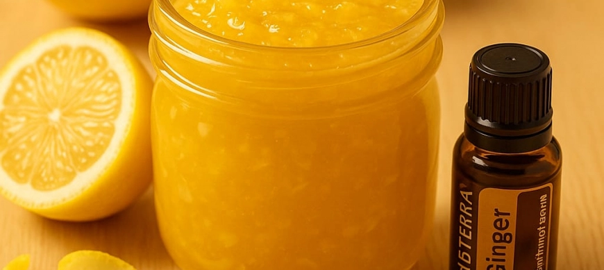 Deliciosa mermelada de limón, miel y aceite esencial de Jengibre