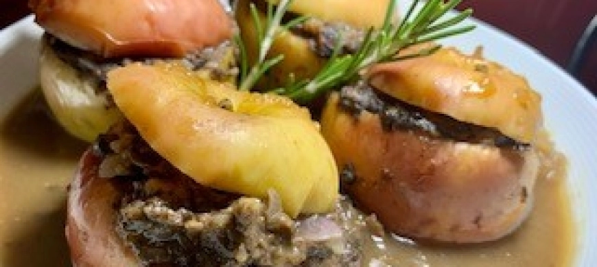 Sorprende con manzanas