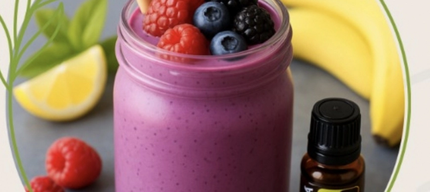 Smoothie de frutos rojos con aceite esencial de Limón dōTERRA®