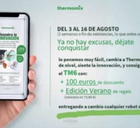 Verano 2021: 100€ de DESCUENTO en la compra Thermomix® TM6