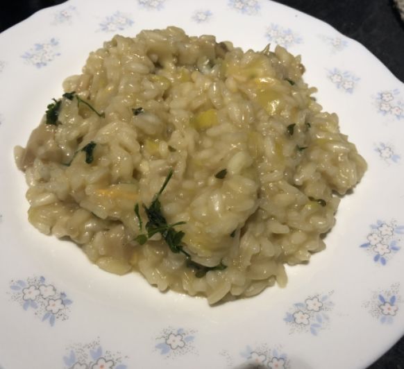 Risotto con setas de cardo